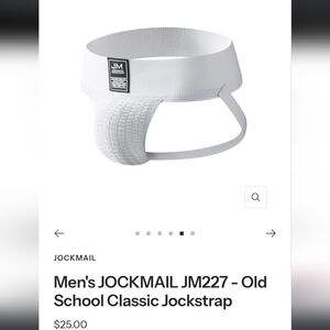 Jockmail White Old School Classic Jockstrap Size XL